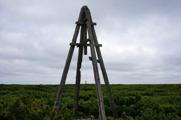 Петровская коса. Геодезический знак
